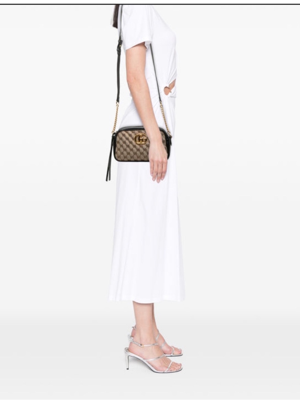 Gucci Marmont GG Supreme Crossbody - black/beige & gold hardware 100% Authentic - Picture 11 of 11